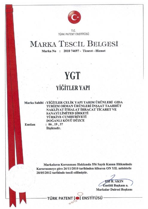 MARKA TESCİL BELGESİ